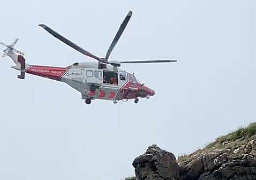 16/06/20 MCAULEY MULTIMEDIA..Emergency services at the scene where a young man lost his life in an accident near Dunluce Castle, Portrush County Antrim. Pic McAuley Multimedia