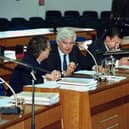 The civil rights activist Kevin Boyle arguing a case at the European Court of Human Rights