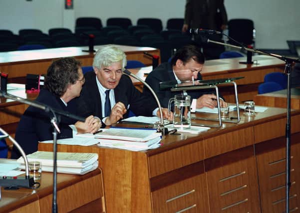 The civil rights activist Kevin Boyle arguing a case at the European Court of Human Rights