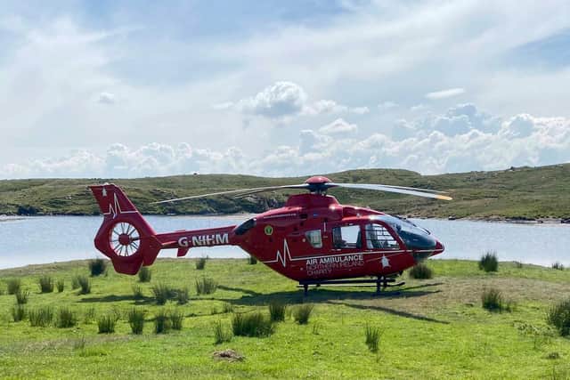 The Northern Ireland Air Ambulance at the scene. (Photo: McAuley Multimedia)