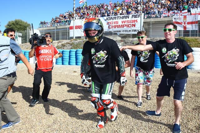 A huge crowd of fans from Northern Ireland made the trip to Spain to see Jonathan Rea crowned World Superbike champion at Jerez in 2015.