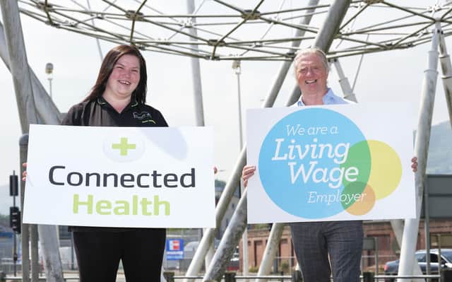 Rebecca Cassidy, Care Assistant and Douglas Adams, CEO of Connected Health