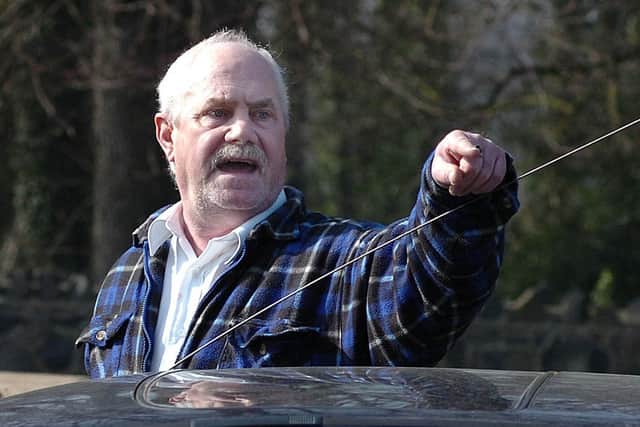 Ken Wilkinson in a confrontation with republicans at Antrim Police Station in 2009