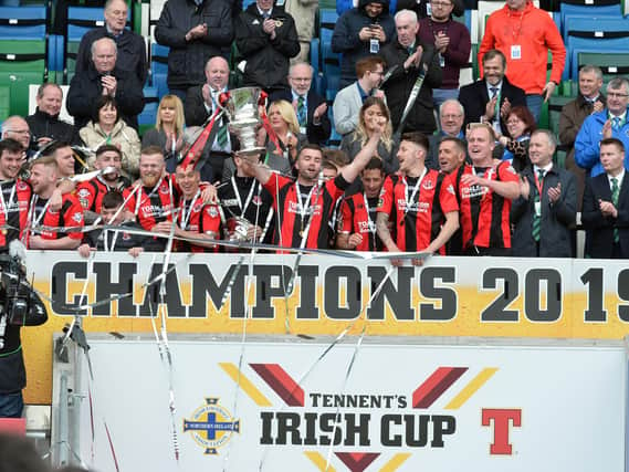 Crusaders won the Irish Cup last season beating Ballinamallard United in the final