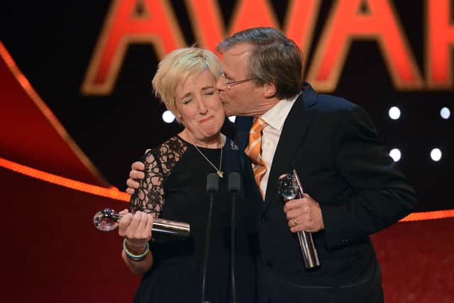 Winners of Best Onscreen Partnership given to Julie Hesmondhalgh and David Neilson