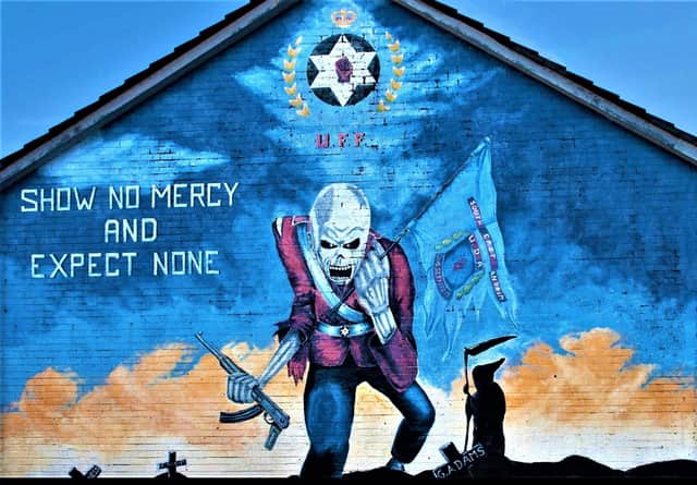 A demonic mural belonging to the SEA UDA in Carrickfergus