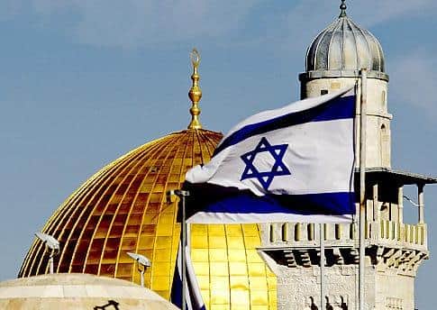 An Israeli flag flies in Jerusalem. As the victims of centuries of hatred and persecution, the Jews need their own state. But with good reason, the Israeli foreign service assesses Ireland as probably the most hostile European government