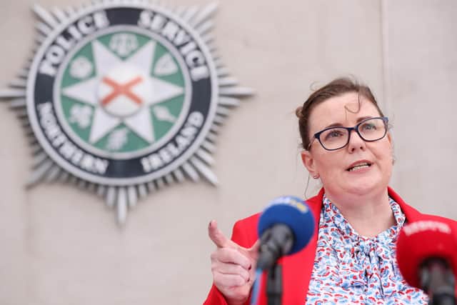 Detective Superintendent Zoe McKee speaks to the media during a press conference at PSNI headquarters regarding the drugs. 
Picture by Jonathan Porter/PressEye
