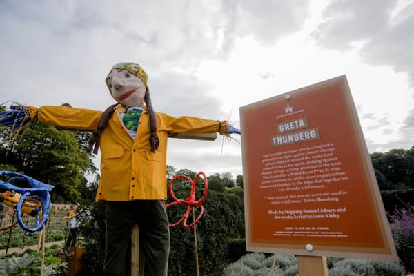 Greta Thunberg scarecrow at Hillsborough Castle and Gardens this Halloween