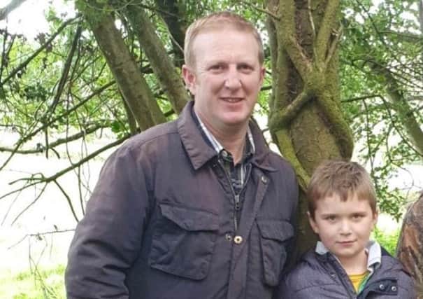 Co Tyrone poultry farmer Derek Robinson saved his six-year-old son Ben after he collapsed on their farm.