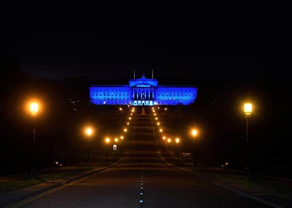 Stormont lit up blue for NHS workers in 2020