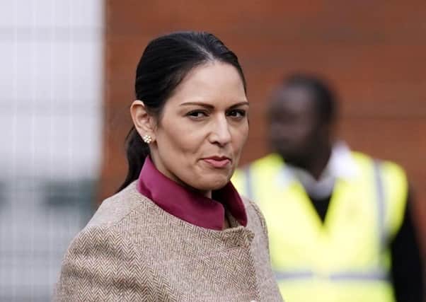 Home Secretary Priti Patel arrives arrives for a regional cabinet meeting at Rolls Royce in Bristol. on Friday October 15, 2021. PA Photo.