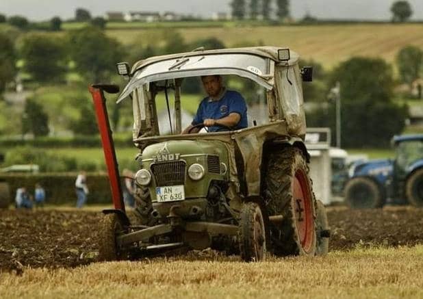 The little Fendt in action during the 24-hour plough. Photo taken by Peter Shaw, supplied by City of Derry YFC.
