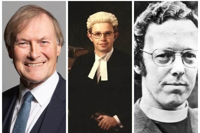 Murdered politicians: Sir David Amess; MP Edgar Graham, Assembly member; Robert Bradford MP