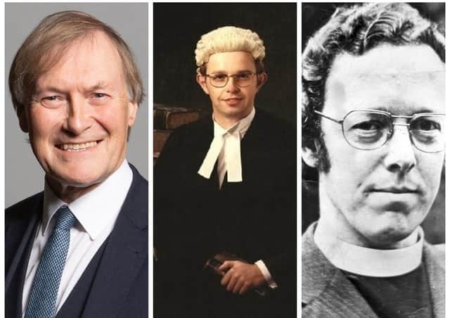 Murdered politicians: Sir David Amess; MP Edgar Graham, Assembly member; Robert Bradford MP