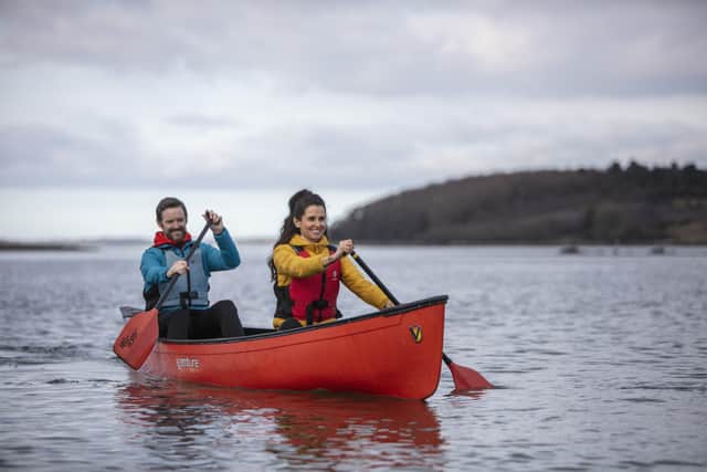 Canoeing on Strangford Lough with Mobile Team Adventure