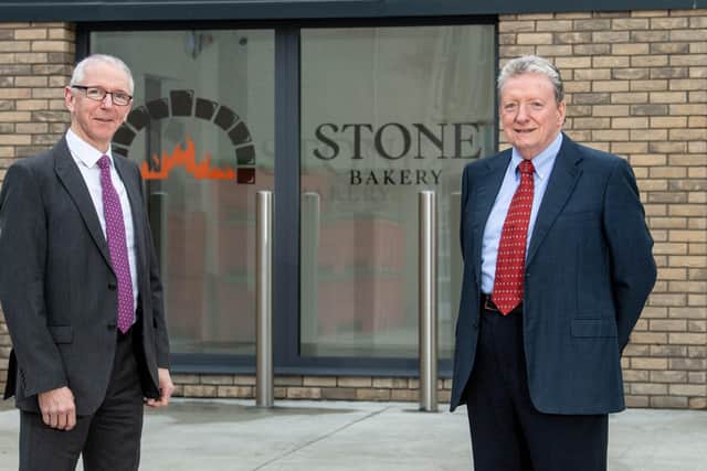 Ronan McNamee, owner, Stone Bakery with Brian Dolaghan, executive director, Invest NI