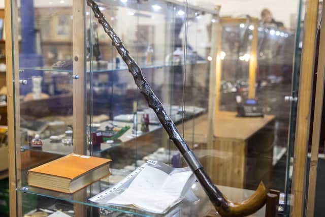 A walking stick once owned by Northern Ireland's first Prime Minister, James Craig, 1st Viscount Craigavon, which sold for £10,000 to an online bidder at Bloomfield Auctions in east Belfast. It was estimated that the blackthorn cane would sell for between £4,000 and £6,000.