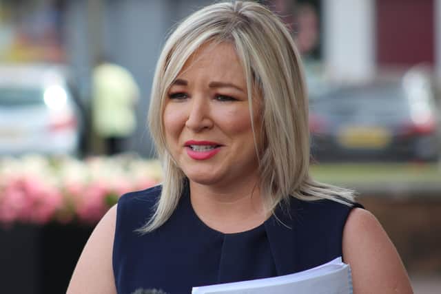 Deputy First Minister Michelle O'Neill in Coalisland, Co Tyrone.