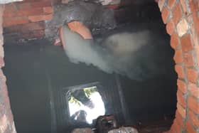 NI Water staff were spooked while working under the streets of Belfast to clean the sewerage system after coming across a mysterious smoking pipe
