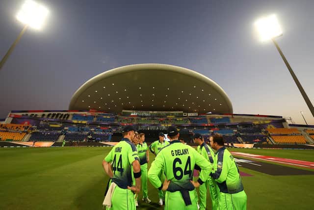 Ireland pictured at the Abu Dhabi stadium
