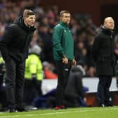 Steven Gerrard gives his team instructions from the touchline