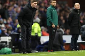 Steven Gerrard gives his team instructions from the touchline