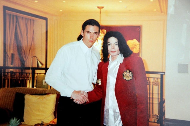 Matt Fiddes with Michael Jackson