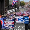 Anti-NI Protocol march in Glasgow - 23 October 2021. Photo courtesy of the Scottish Coalition