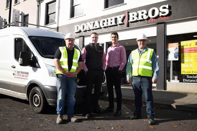 Francis Boyle, forman with P Diamond Contracts, Dermot Donaghy, director of Donaghy Bros, James Donaghy director of Donaghy Bros and  Philip Diamond, proprietor of P Diamond Contracts