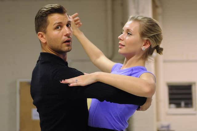 Rachel with her now husband Pasha Kovalev during rehearsals for Strictly Come Dancing in 2013