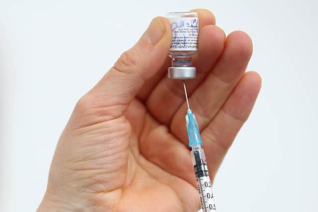 A Pfizer/BioNTech Covid-19 vaccine being prepared
