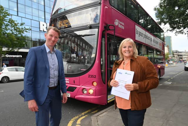 Damian Bannon, Belfast Area manager, Translink and Geraldine Duggan, City Centre manager, Belfast City Centre Management Company