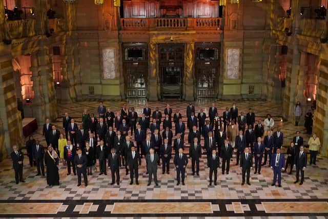 World leaders pose for a photo during a reception for the attending Heads of State and Government last night, to mark the opening of Cop26 in Glasgow. Climate change featured on church agendas as far back as the 1980s