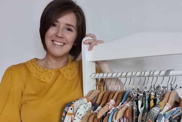 Siobhan Mullan with a selection from Gingerbread and Buttercup’s handmade range of clothes for children and babies