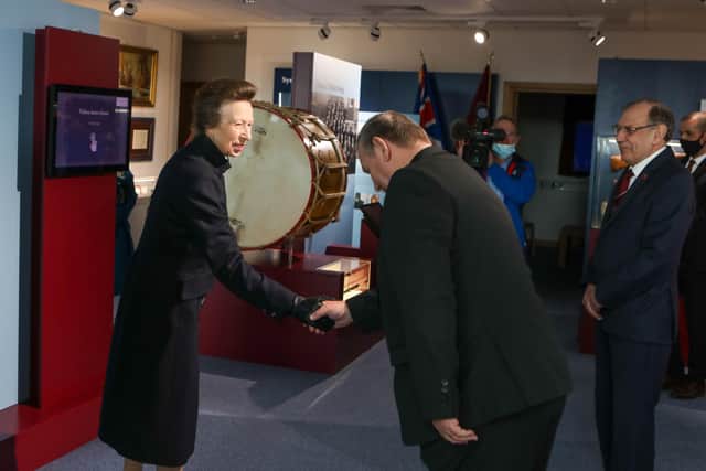 Princess Anne visited The Siege Museum, located within Londonderry's historic walls. 
Photo by Matt Mackey  /  Press Eye