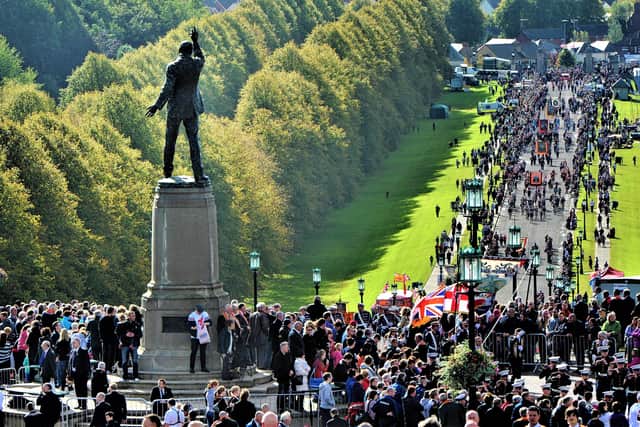Tens of thousands took part in the Ulster Covenant centenary parade in 2012. The Orange Order says many people want to replicate the experience. Picture: Charles McQuillan/Pacemaker.