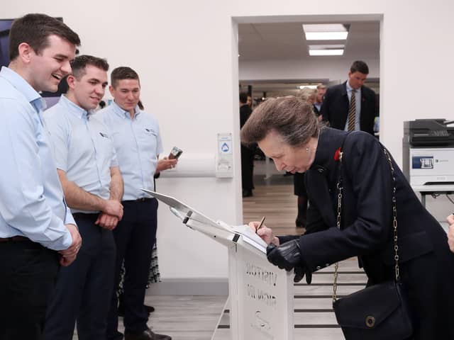 HRH Princess Anne visits Seating Matters factory