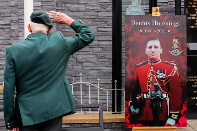 A memorial service for Dennis Hutchings took place last Thursday at 1st Shankill Somme memorial garden. in Belfast. 
Picture: Jonathan Porter/PressEye