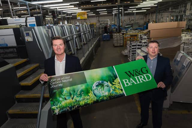 The team at WG Baird, David Hinds is pictured with Graeme Barr