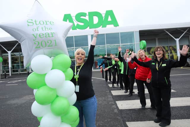 Ursula Leonard, general manager with colleagues at Asda Ballyclare