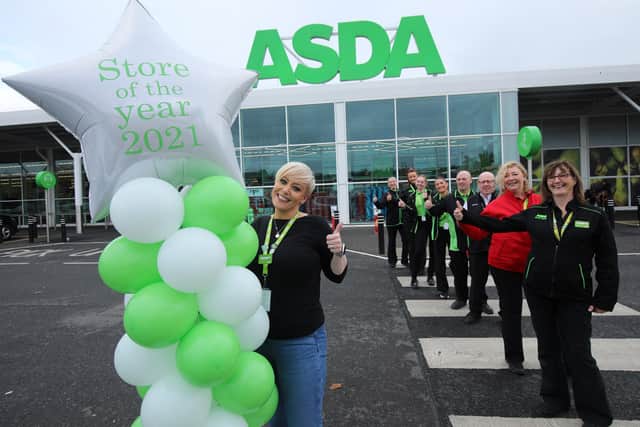 Ursula Leonard, general manager with colleagues at Asda Ballyclare