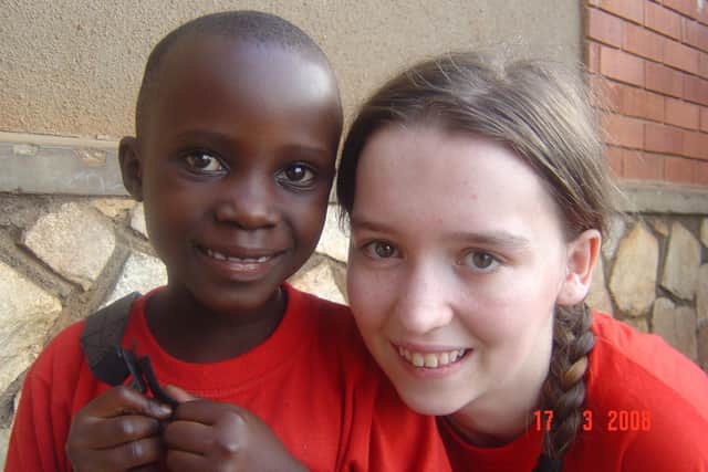 Charlene Barr in Uganda in 2008