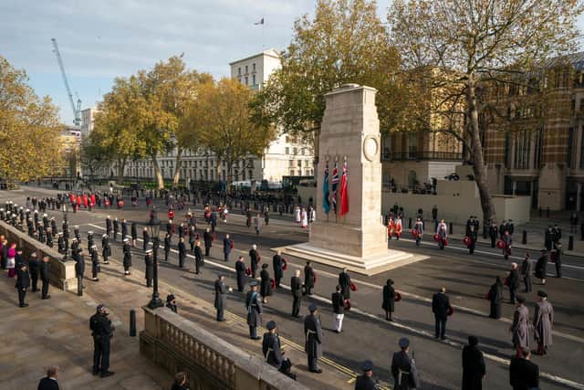 The Remembrance Sunday event in 2020 was scaled down due to Covid-19 restrictions.