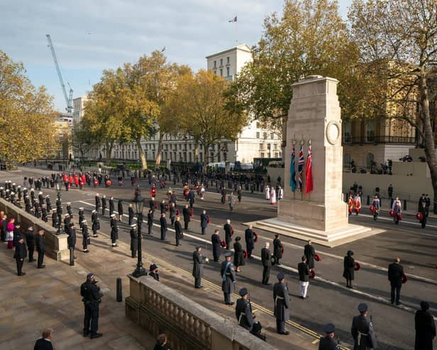 The Remembrance Sunday event in 2020 was scaled down due to Covid-19 restrictions.
