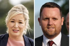 Foyle DUP MLA Gary Middleton hit back that those burning buses are to be condemned. And he added: “Michelle O’Neill stood at a fake wall on the border with a sledgehammer and said she would smash any north-south border even though none exists. The only party engaging in amateur dramatics is Sinn Fein.”