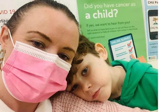 Olcan't mum Genevieve is desperate to raise awareness of the importance of bone marrow donation in the hope that a viable match can be found for her son