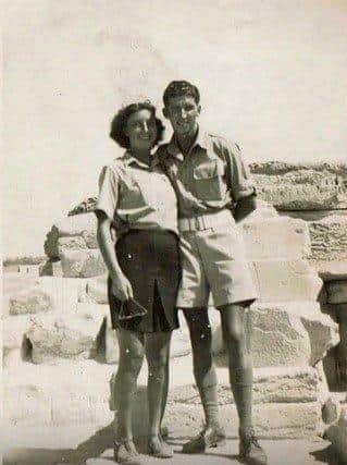 Winnie Martin with her husband Stanley during World War Two in Egypt