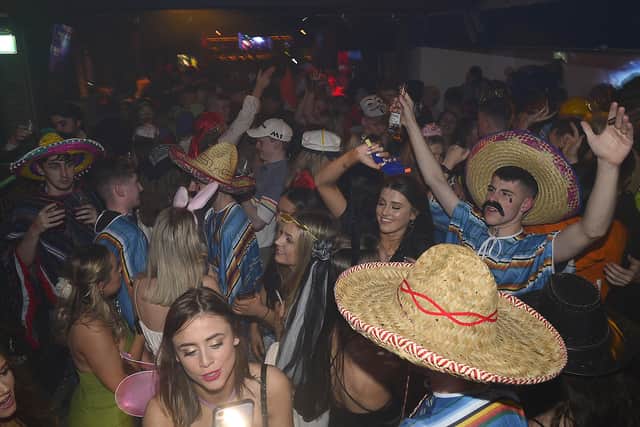 Nightclubs reopened in NI on Halloween night with the Executive recommending that venues use Covid status checks on entry. Picture By:Pacemaker Press.
