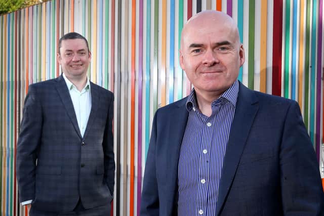 John Ferris, regional ecosystem manager, Ulster Bank with Aidan Donnelly, SmartWorkPlus who has been supported through Ulster Bank's Entrepreneur Accelerator programme.